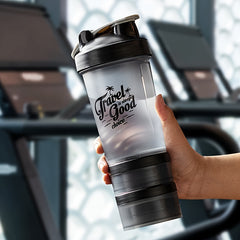 500ml Plastic Fitness Shaking Water Cup Portable Anti Drop Bottle