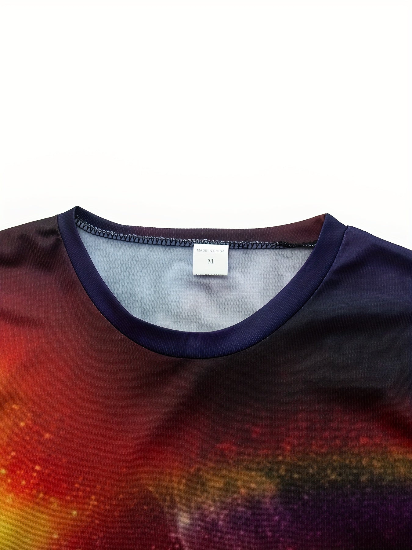 Men's Tree And Galaxy Graphic T Shirt Short Sleeve Top