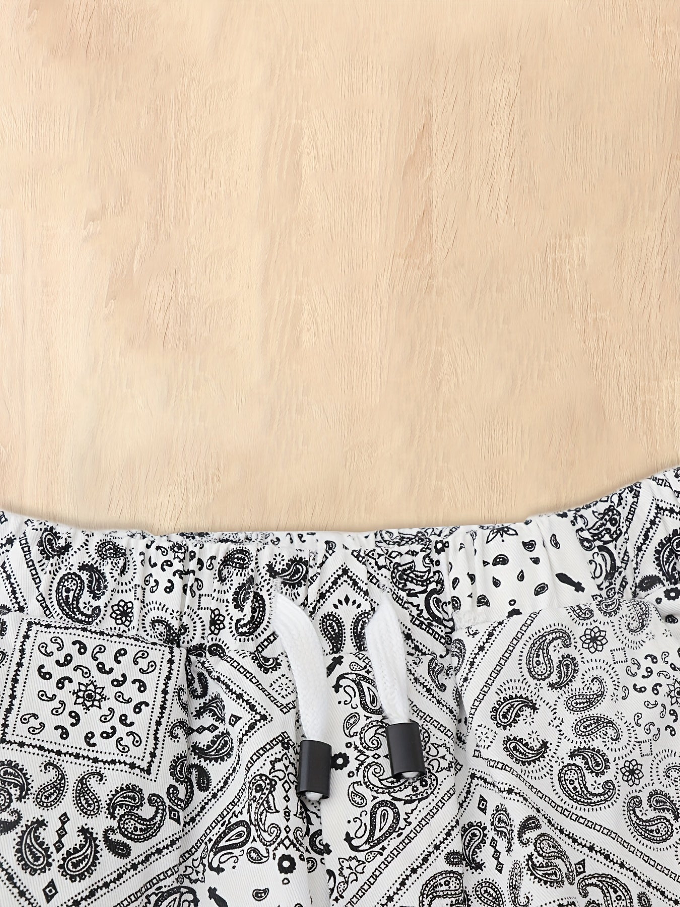 Boys Cotton Paisley Graphic Casual Shorts - Summer Style