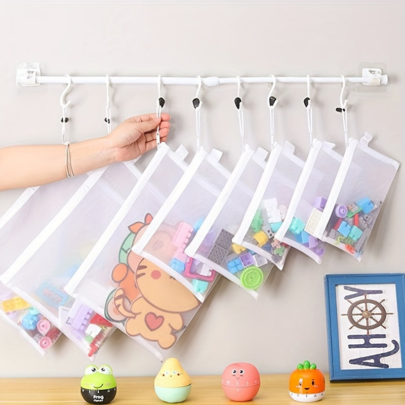 Toy Storage Bag Puzzle Sorting Zipper Mesh Bag