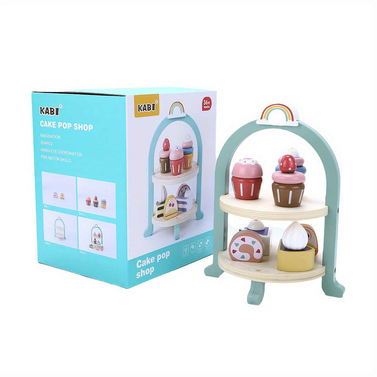 Kids Wooden Afternoon Tea Cooking Toy Set
