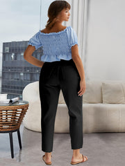 Raw Trim High Rise Crop Jeans