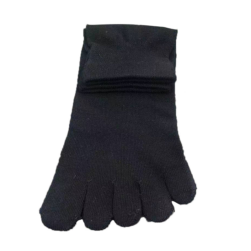 Breathable Moisture Wicking Five Finger Socks Comfortable Solid Short Socks