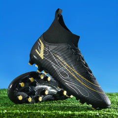Boys High Top Non Slip AG Football Cleat Outdoor Soccer Shoes