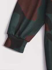 Women's Camo Long Sleeve Sweatshirt Dress