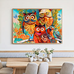 Owl Cross Stitch Decoration Material Package for Beginners