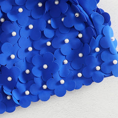 Royal Faux Pearl Flower Swim Hat Stretchy Cap Women's Swimwear