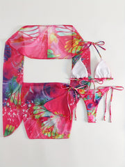 Bell Sleeve Swimsuit Women's Wrap Bathing Suit