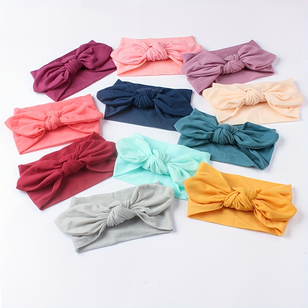Cartoon Bow Soft Nylon Headband for Baby Girls