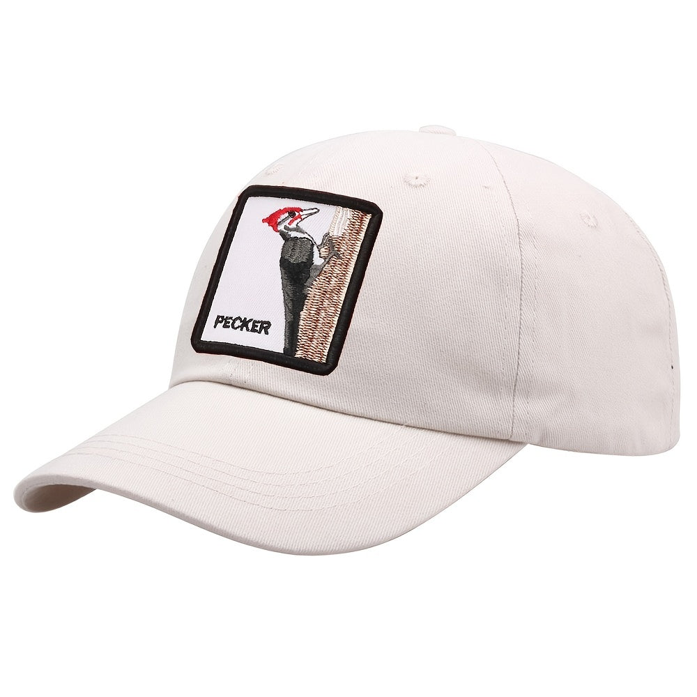 Animal Embroidery Patch Baseball Cap Cotton Sun Hat Adjustable Dad Hats