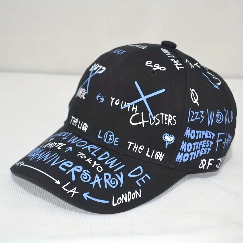 Letter Graffiti Baseball Cap for Men, Women, and Children