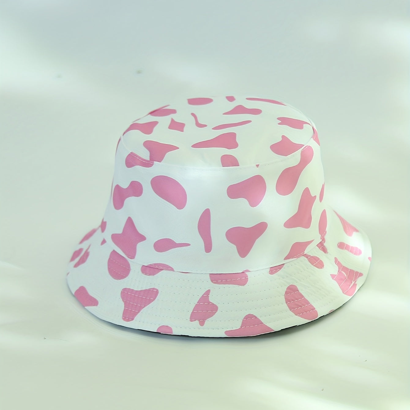 Cow Pattern Print Bucket Hat Reversible Lightweight UV Protection Sunscreen