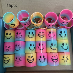 15pcs Mini Spring Rings Stacking Puzzle Gift Set with Fun Toy Pattern