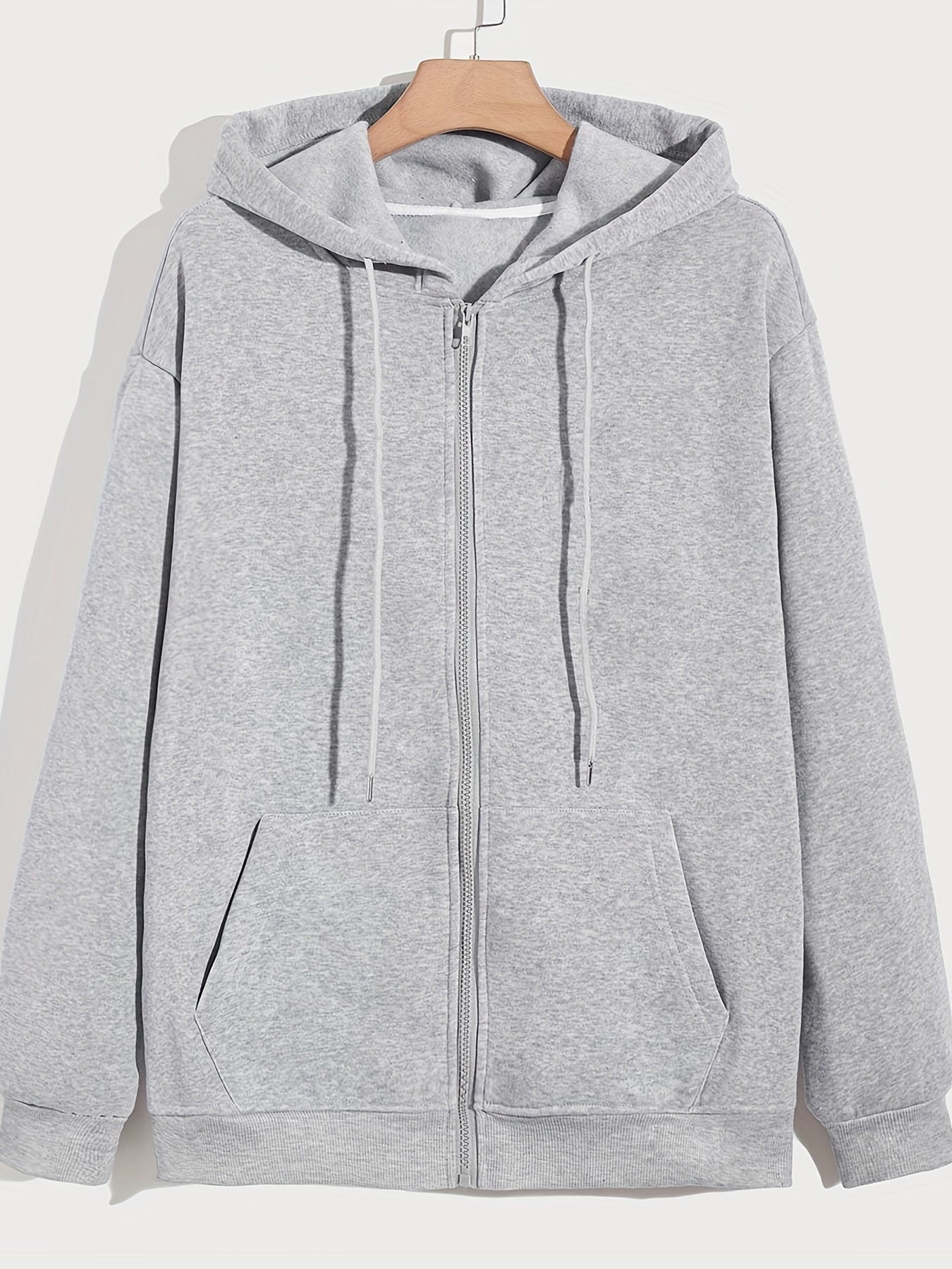 Drawstring Hoodie Zip Up Sweatshirt