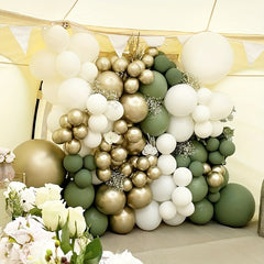 103pcs Green Golden Latex Balloons Wedding Baby Shower Party Decoration