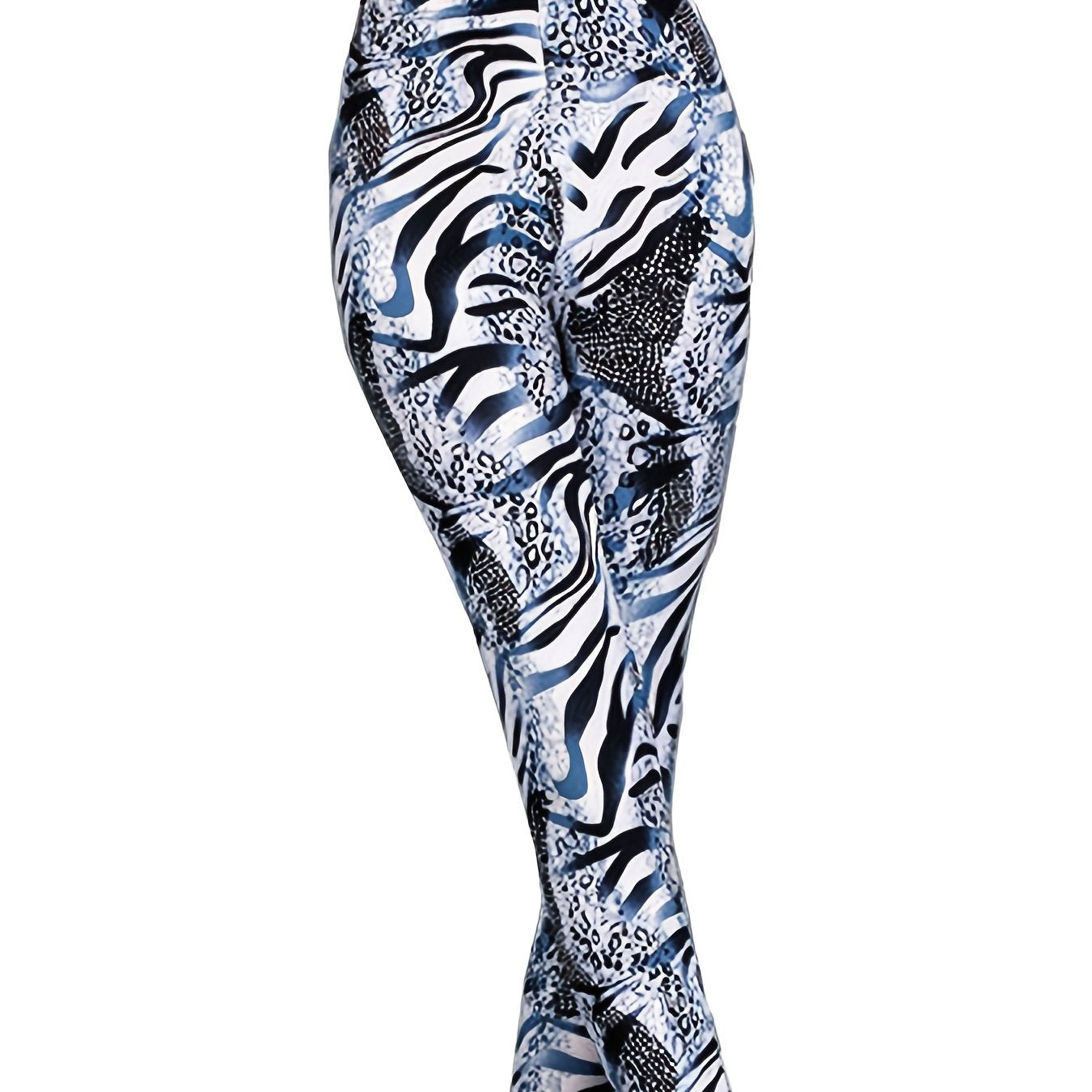 Leopard Print Skinny Leggings Stretchy Casual Leggings Women's Clothing