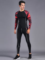 Quick Dry Men's Sports Suit Long Sleeve Fitness T Shirt