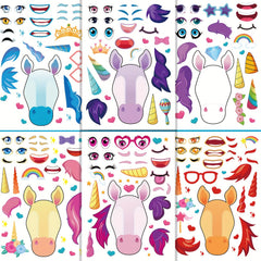 12pcs 24pcs Make A Face Stickers Unicorn Party Favors Crafts