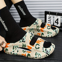 Men's Camo Platform Slides Anti-Skid Slippers