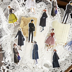 30Pcs Vintage Stickers For Scrapbook Journaling