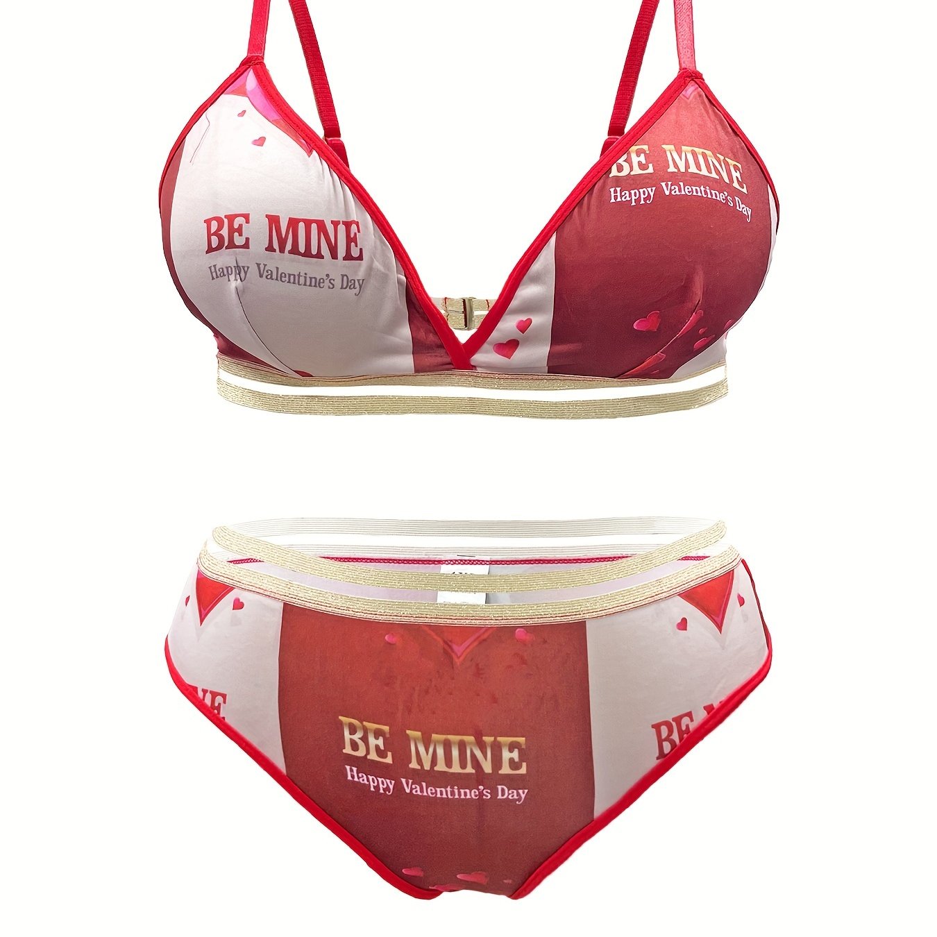 Sexy Party Lingerie Set Colorblock Bra & Panty