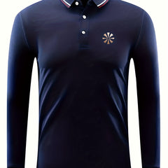 Men's Lightweight Long Sleeve Polo Shirt