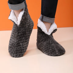 Cozy Plush House Slippers Men Winter Indoor Shoes