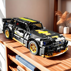 464pcs Car Building Block Set and Yellow Sports Car Toy