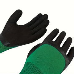 3 Pairs Outdoor Protective Work Gloves Nitrile Rubber Gloves Latex Garden Gloves
