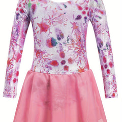 Tie Dye Unicorn & Butterfly Gymnastics Romper for Dance