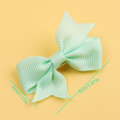 40pcs Mini Pinwheel Grosgrain Ribbon Bow Hair Clips for Girls