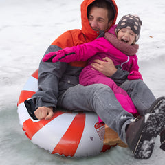 Inflatable Skiing Ring Coldproof PVC Safety Sled Handle Outdoor Funny Toy