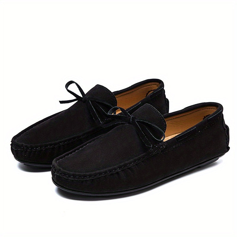 Men's Bowknot Moccasin Loafer Shoes Non-slip Slip-On Driving Shoes
