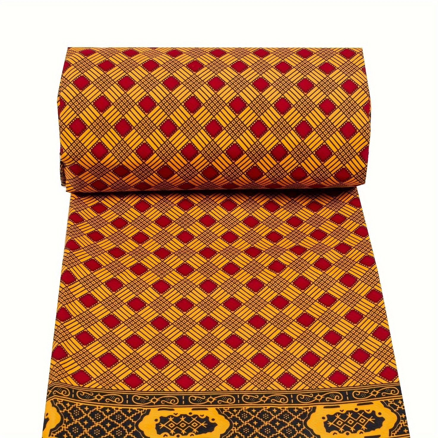 Polyester African Geometric Pattern Print Cloth 5 49 Meter