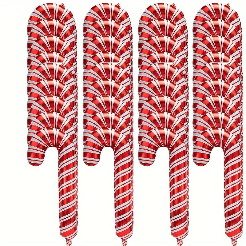 30pcs Christmas Candy Cane Foil Balloons Xmas Party Decoration