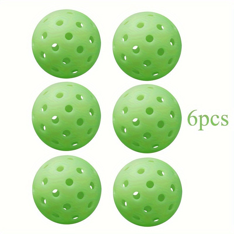 6pcs Luminous Pickleball Glow In The Dark Balls