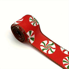 Christmas Candy Ribbon For Christmas Trees Wrapping Fabric Ribbons