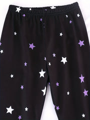 Girls Lounge Wear Long Sleeve Top & Pants 2 Piece Set Star Unicorn Print Pajamas