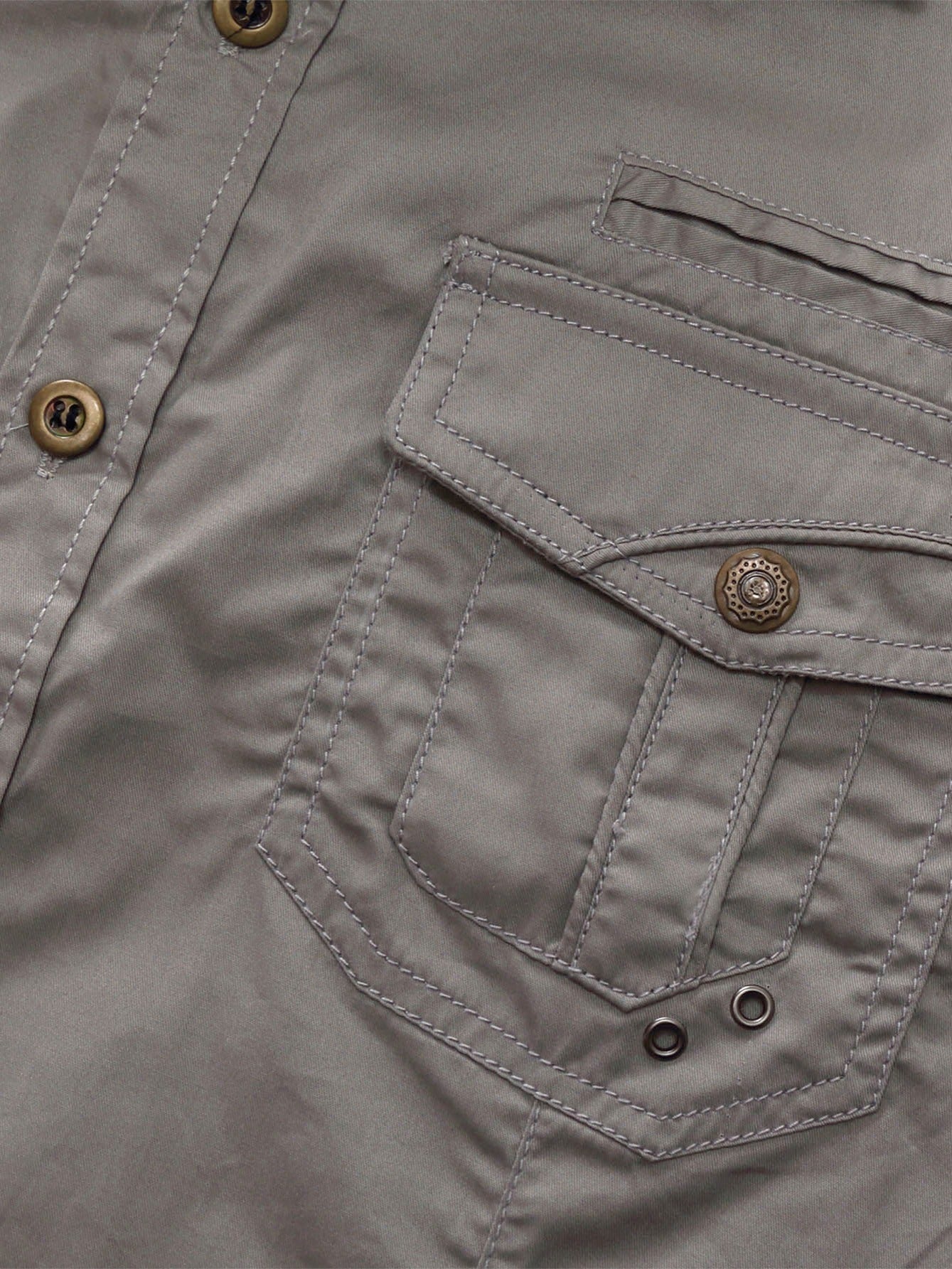 Men s Solid Casual Button Down Shirts - One Size Smaller