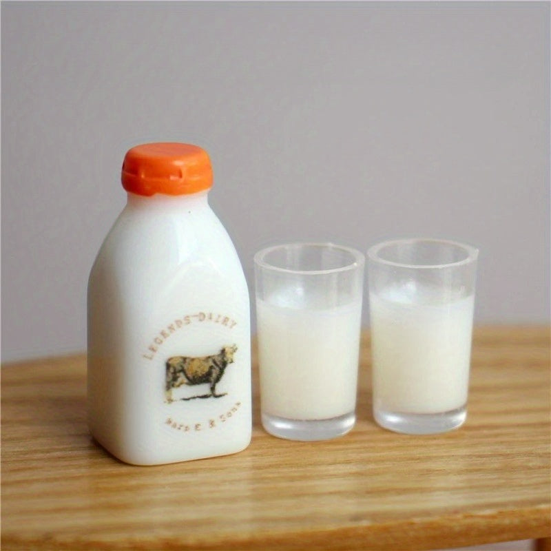 1:6 Dollhouse Milk Bottle Cup Mini Drinks Pretend Food for Doll OB11 Accessories