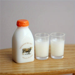 1:6 Dollhouse Milk Bottle Cup Mini Drinks Pretend Food for Doll OB11 Accessories