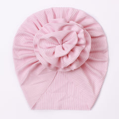 Thread Roll Flower Baby Hat For All Seasons