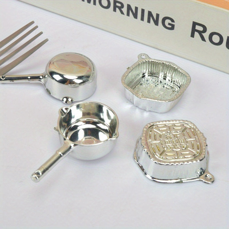 Mini Dining Kitchen Toy Cooking Pot with Vermicelli Tinfoil Pot