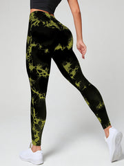 Tie Dye Seamless Fitness Pants Sports Yoga Leggings