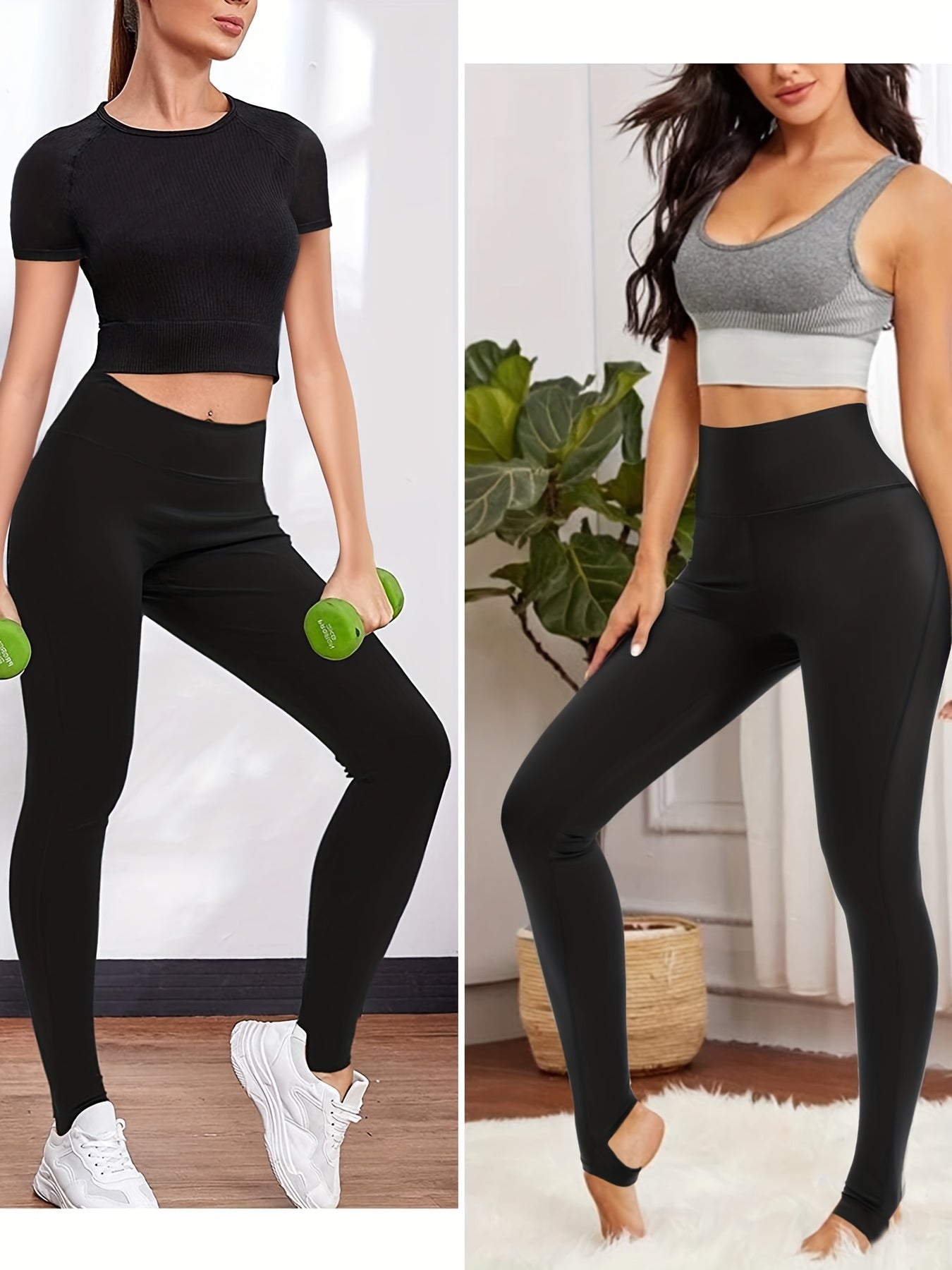 High Waist Stirrup Leggings Slimming Stretchy Yoga Fitness Workout Gym Sports