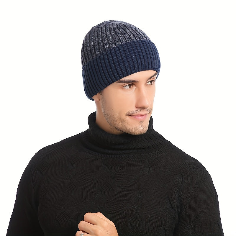 Sport Windproof Knit Beanie Hat Plus Velvet Autumn Winter Warm Ski Cold Hat