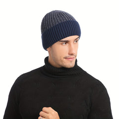 Sport Windproof Knit Beanie Hat Plus Velvet Autumn Winter Warm Ski Cold Hat