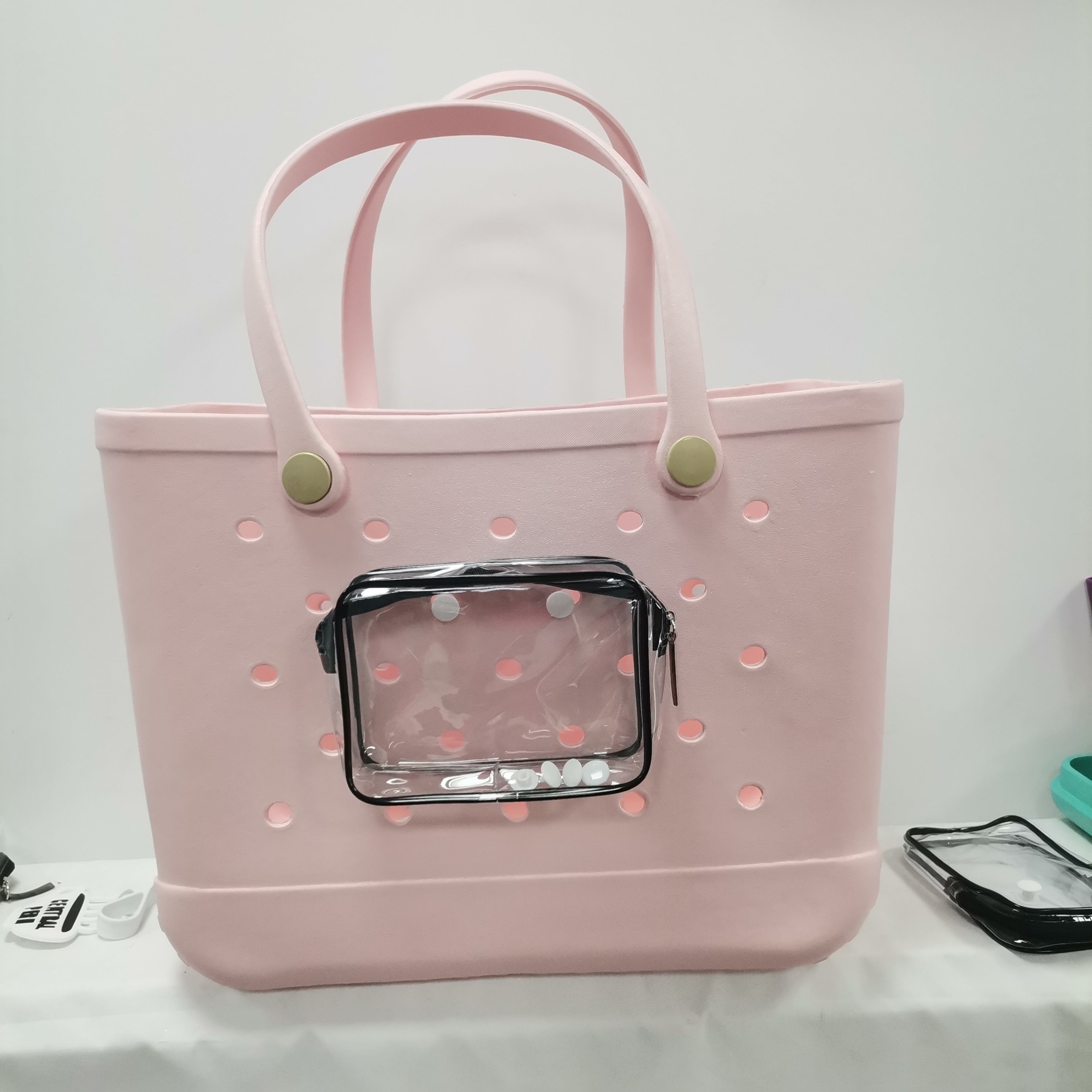 Transparent Square Hanging Bag Waterproof Organizer For Beach Bag