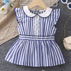 Girls Preppy Plaid Sleeveless Peplum Tops for Summer