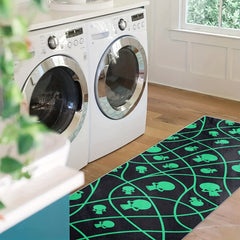 2'X10' Extra Long Skull Runner Rugs Laundry Room Rug Oriental Hallway Rug Runner